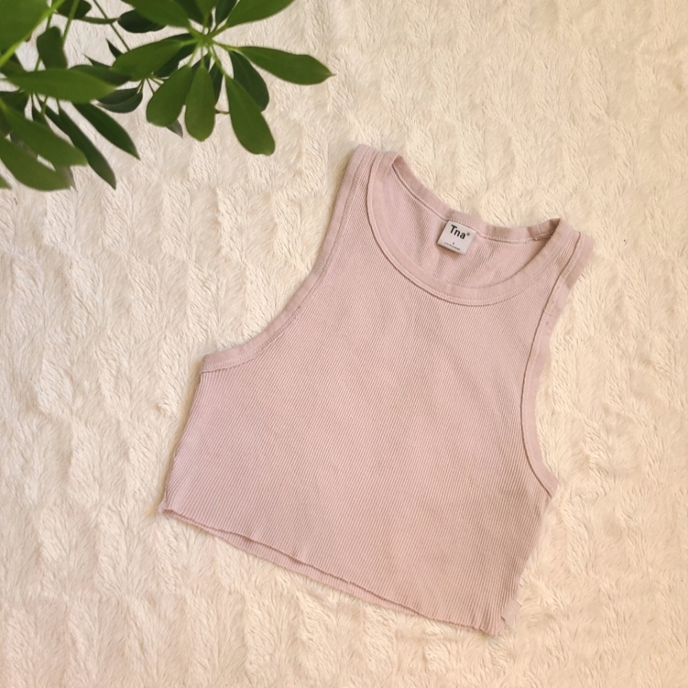 TNA Pale Pink Cropped Tank
